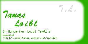 tamas loibl business card